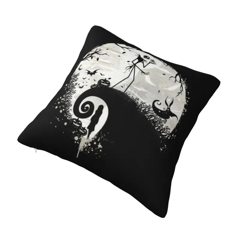 Custom Cartoon The Nightmare Before Christmas Pillow Case 40x40cm Jack Skellington Chair Cushion Cover Square Pillowcase