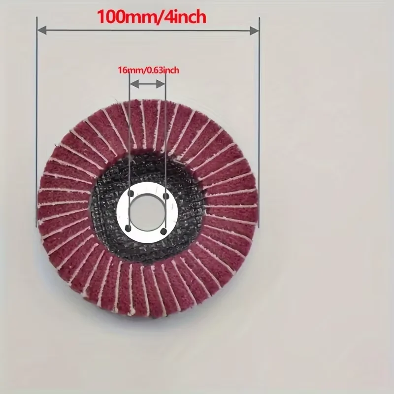2/3/4pcs Nylon Fiber Flip Metal Polishing Wheel, 4-Inch Deburring and Rust Removal Polishing Disc, Used for Polishing Surface We