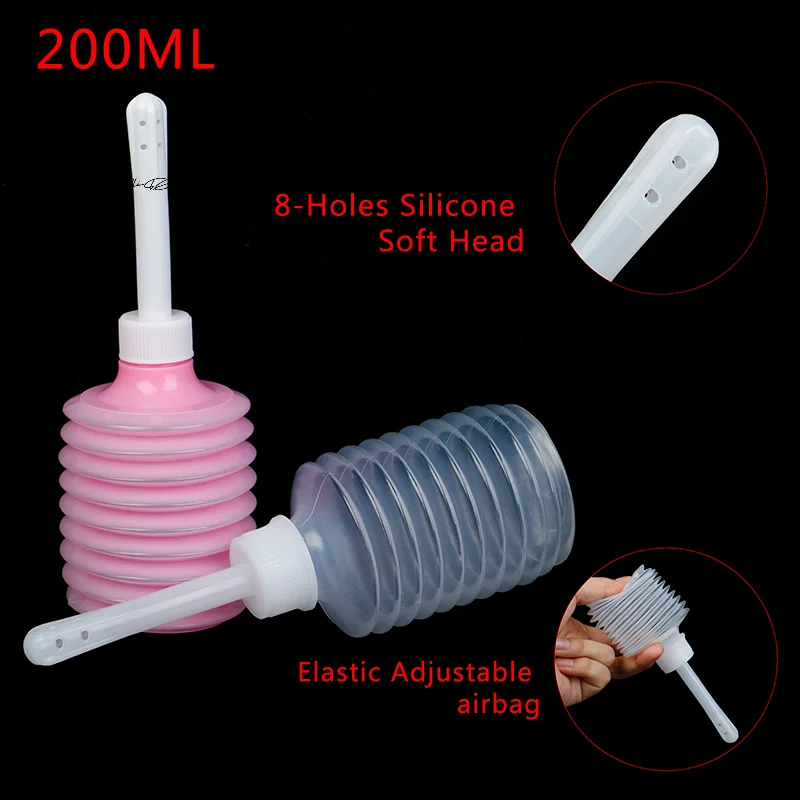 200ML 8 Holes Disposable Vaginal Anal Douche Retractable Wash Cleaning Anus Clean