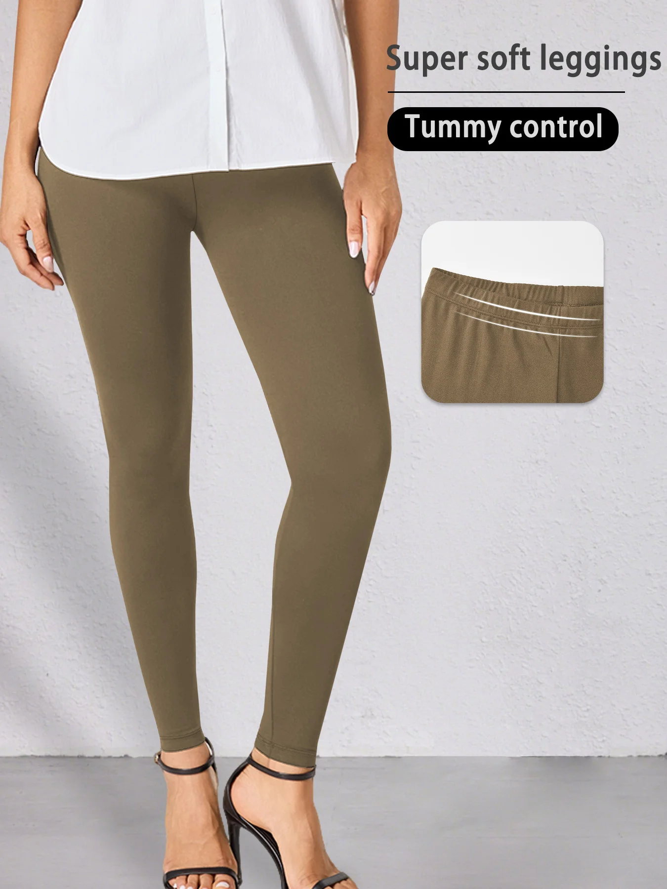 

Women's Super Soft Leggings High Elasticity No See Through Workout Yoga Running Athletic Push Up Gym Long Fitness Leggings