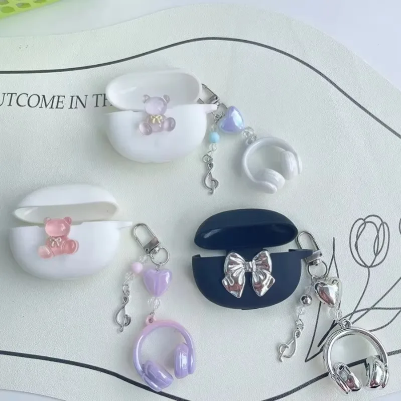 ل Baseus Bowie M3 /M3S / MA10 PRO/MC1 Pro حافظة لطيف الكرتون سيليكون حقيبة سماعة الاذن مع المفاتيح ل Baseus Bowie MC1 Pro