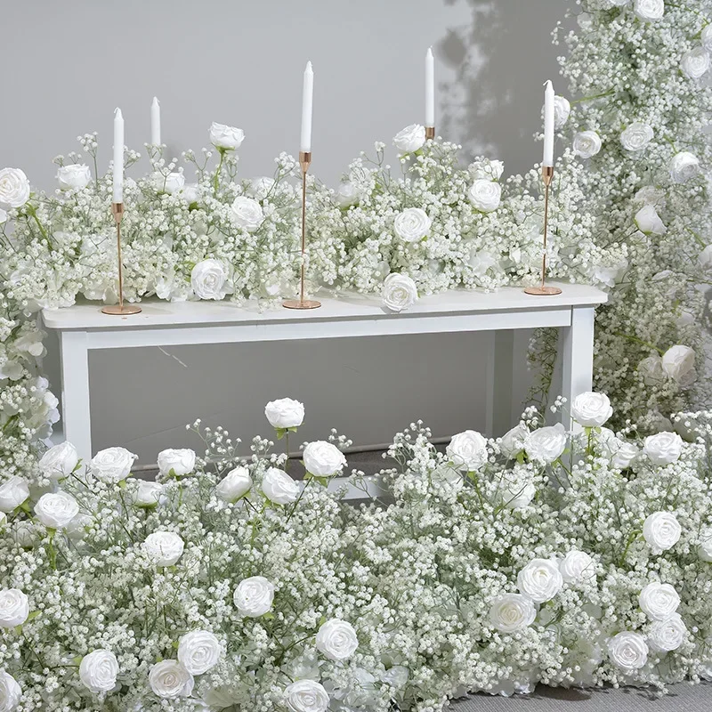 Artificial Babysbreath Wedding Decoration Arch Flower Row Arrangement Background Decor gypsophila Road Lead Flower Ball Flowers