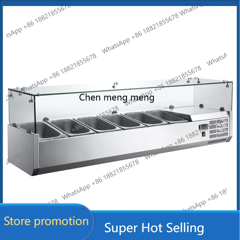 

Коммерческий настольный холодильный шкаф-витрина для хранения свежести, шкаф для салата, настольная консоль для пиццы, морозильная камера A61