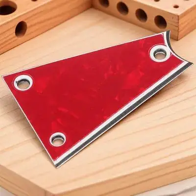 Electric Guitar Red Triangle Truss Rod Cover 3 Ply Plastic Rod Plate Detachable Guitar Hardware Replacement Parts