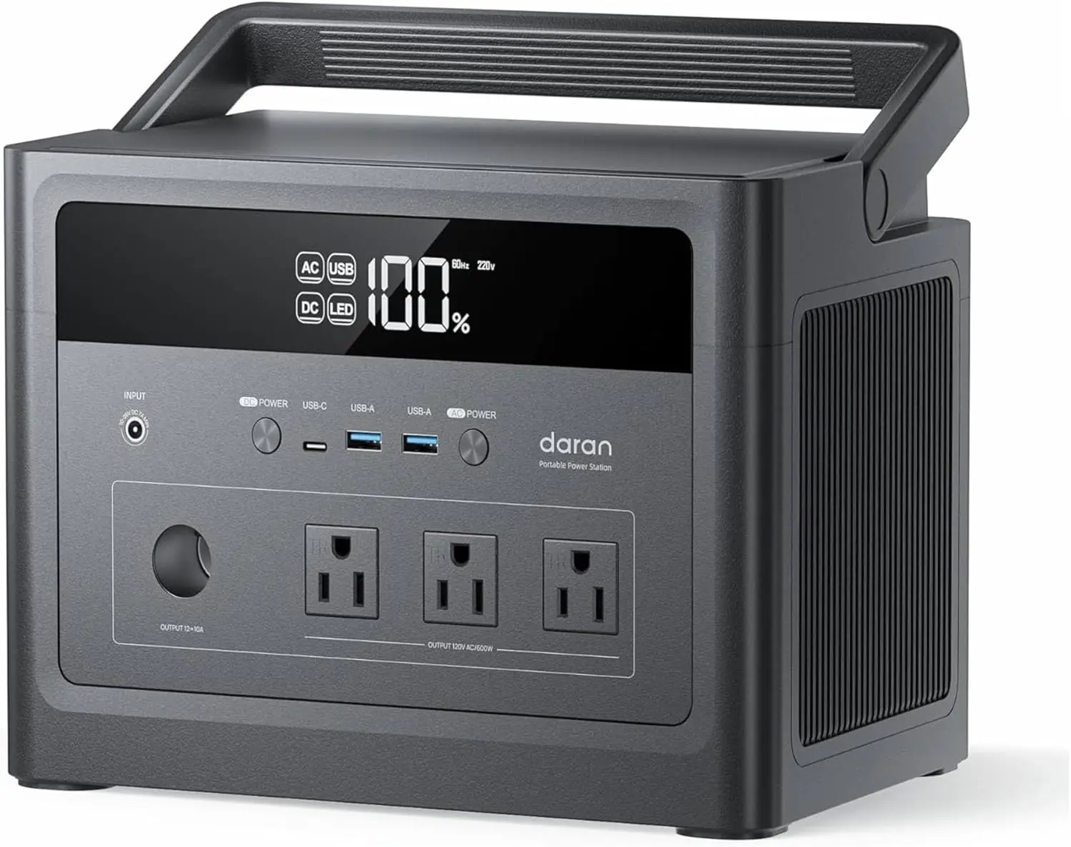 

Portable Power Station 1200W Surge, 576Wh LiFePO4 Battery, 100W USB-C PD Fast Charg, Solar Generator for Home Emergency,