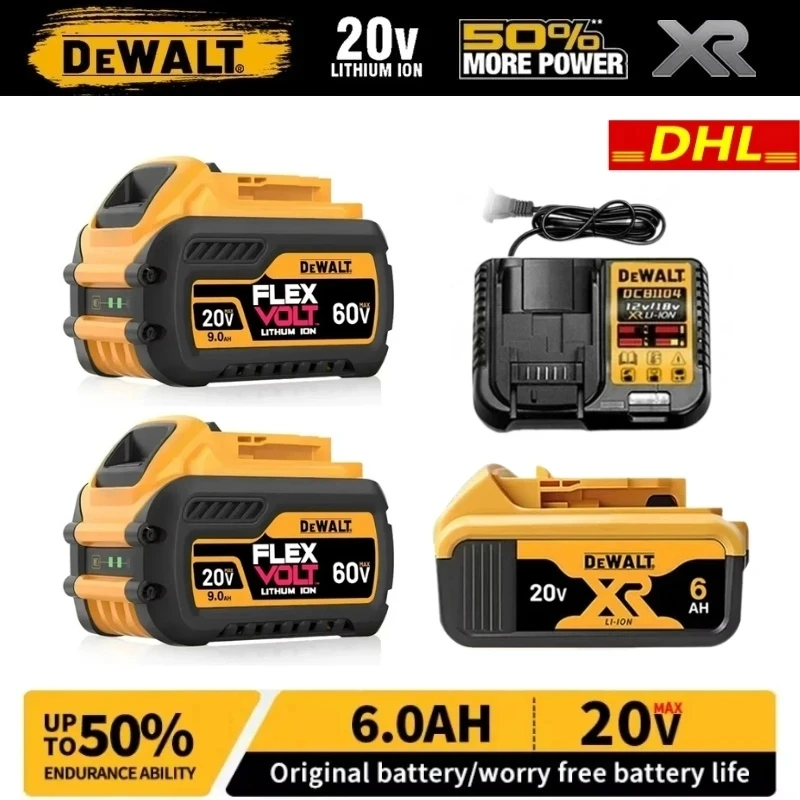 Original Dewalt 20V Battery, 2.0Ah-9.0Ah Battery DCB200 DCB609 DCB206 DCB606 DCD805 For Dewalt Power Tool Replacement Battery