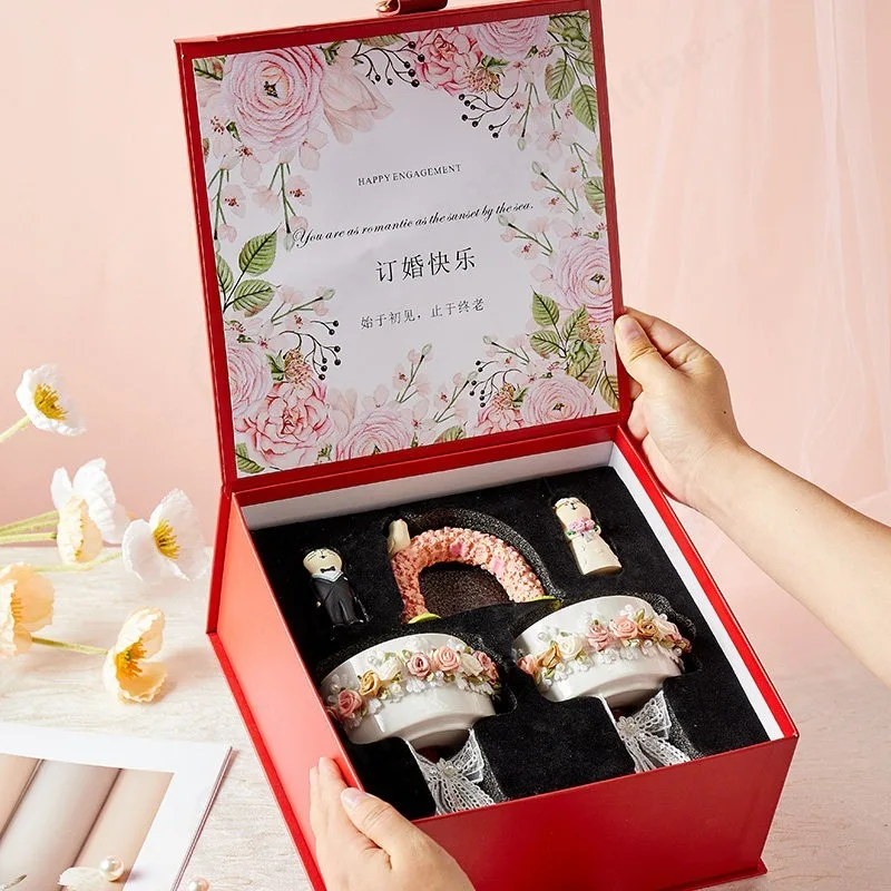 Romantic Garden Aroma Candle Gift Box Luxury Fragrance Ornament for Wedding Engagement Bridesmaid Birthday Friend Gift
