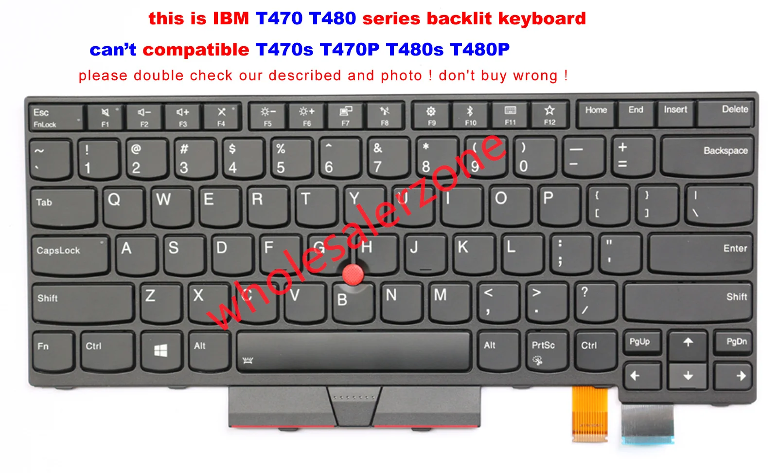 

New US Keyboard For IBM Thinkpad A475 A485 T470 T480 series (can't fit T470p T470s T480p T480s) 01AX446 SG-85600-XUA laptop