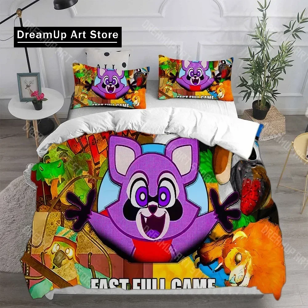 Exquisite Indigo Park Game Printed Duvet Cover Pillowcase Bedding Set Adult Boy Girl Bedroom Decoration Children Gift Single Dou
