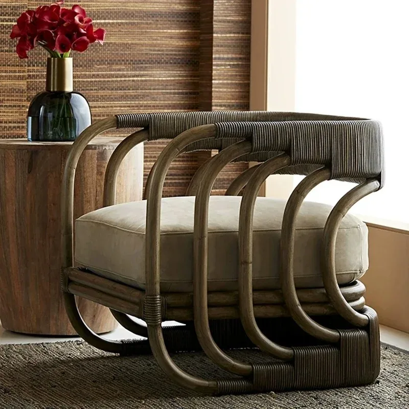 

[2026] Hot SaleOutdoor Terrace Garden Rattan Sofa Courtyard Balcony Coffee Table Combination Aluminum Alloy Imitation Wood Paint