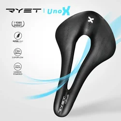 RYET Carbon Bike Saddle Ultralight Leather Road Bike MTB Racing Pu Soft Seat Cushion Bicycle OVAL RAIL7*9 Seating Cushion Parts