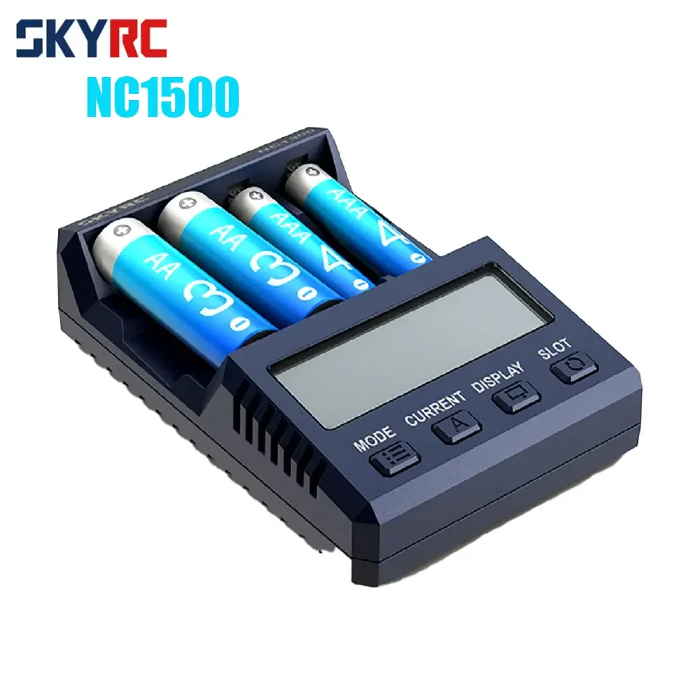 

Анализатор заряда аккумуляторов SKYRC NC1500 AA/AAA для 4 AA NiMH перезаряжаемых батарей, профессиональное зарядное устройство для двойных A батарей