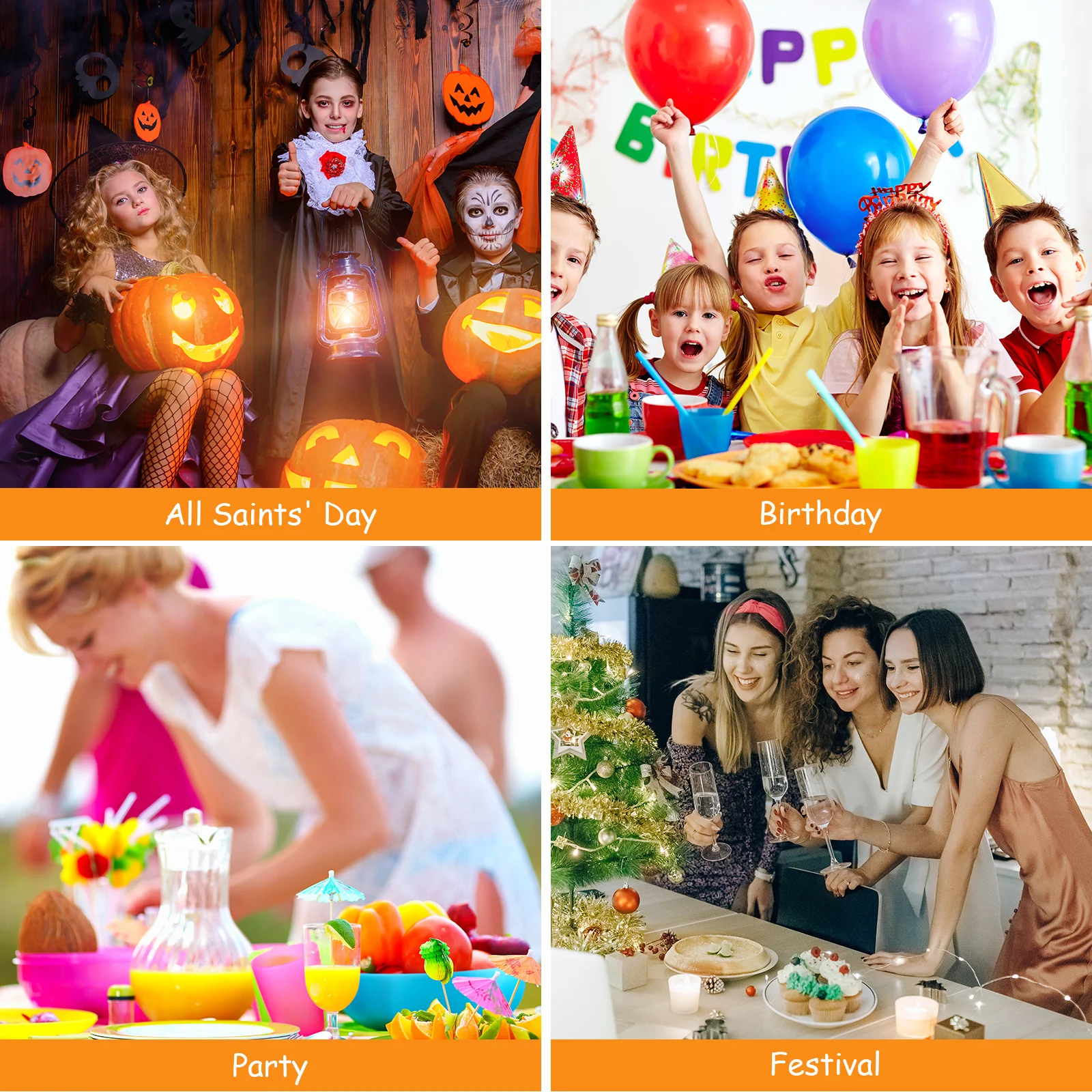 

Tea Candles Pumpkin Paper Lampshade Halloween Light Holder Gold Party Decoration Black