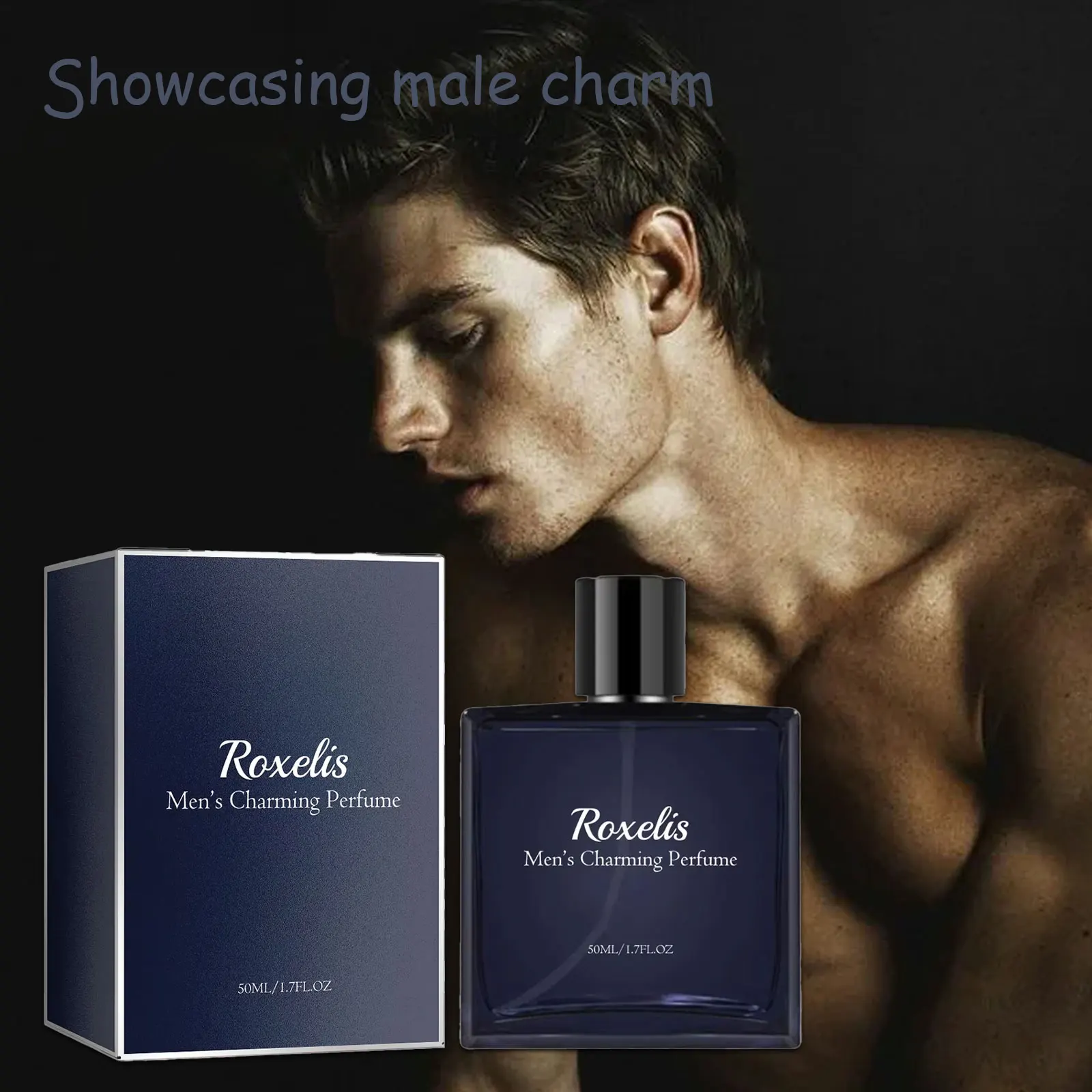 

Roxelis 50ml Men's Eau De Toilette Natural Fresh Woody Scent Long Lasting Cologne for Romantic Date Night