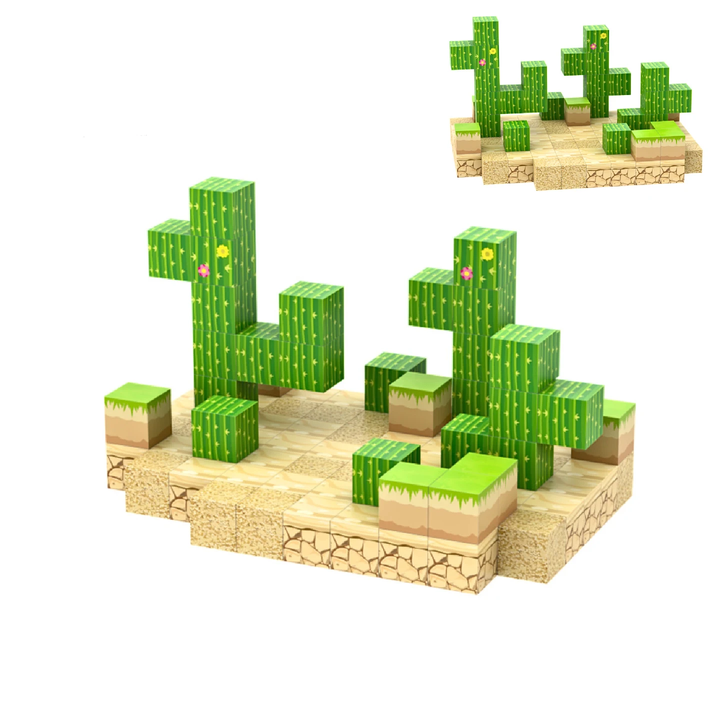 Blocco da costruzione magnetico Tralalero Tralala ‌   Magnete Cube Mine World Set Bombardiro Crocodilo ‌   Figura giocattolo con blocchi magnetici