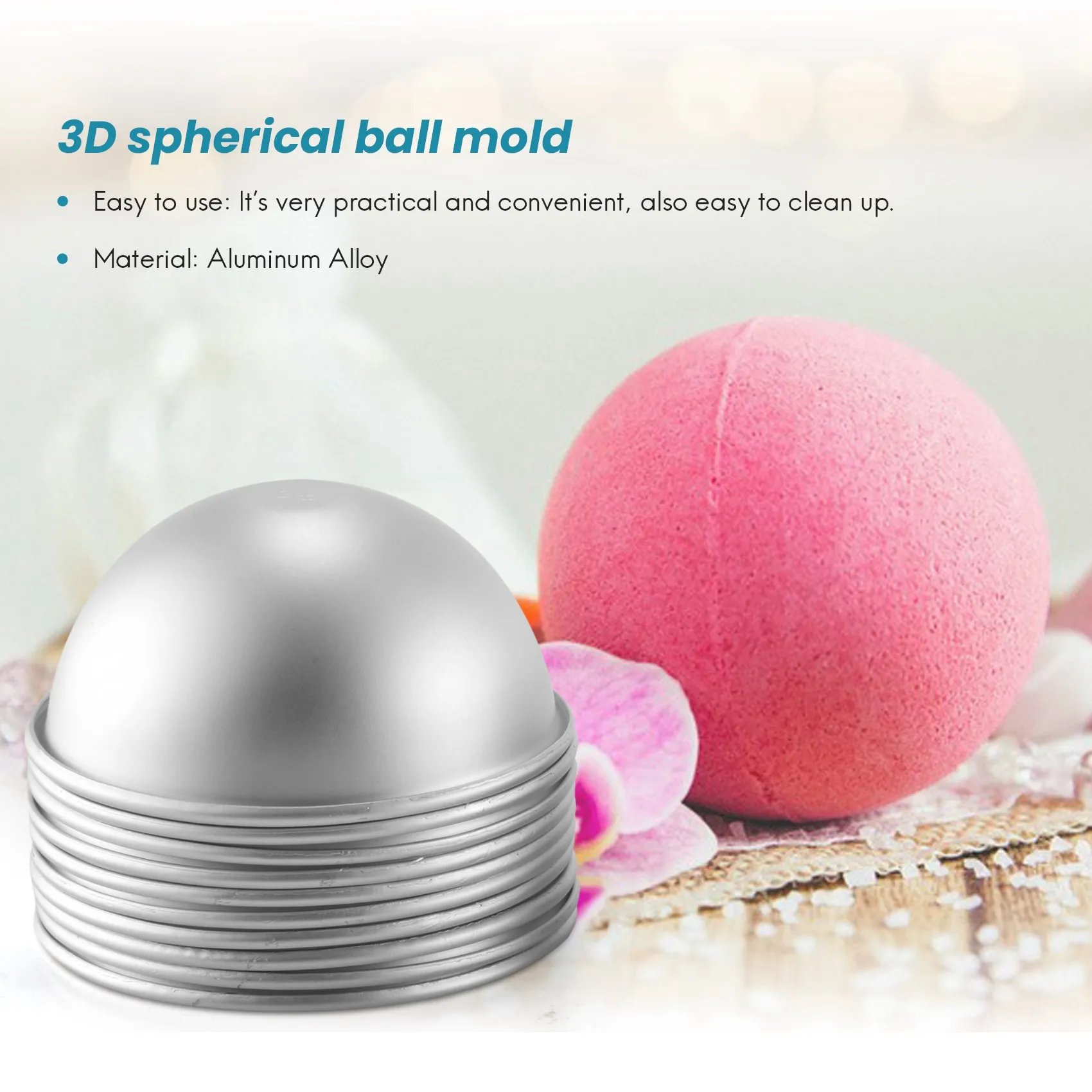 Новый A26P, 30 шт., набор форм для бомбочек для ванны, 15 комплектов форм 3 размера и пресс для бомбочек для ванны для принадлежностей для самостоятельного изготовления