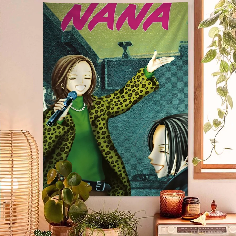 Anime NANA Printed Large Wall Tapestry Hanging Tarot Hippie Wall Rugs Dorm Art Home Decor