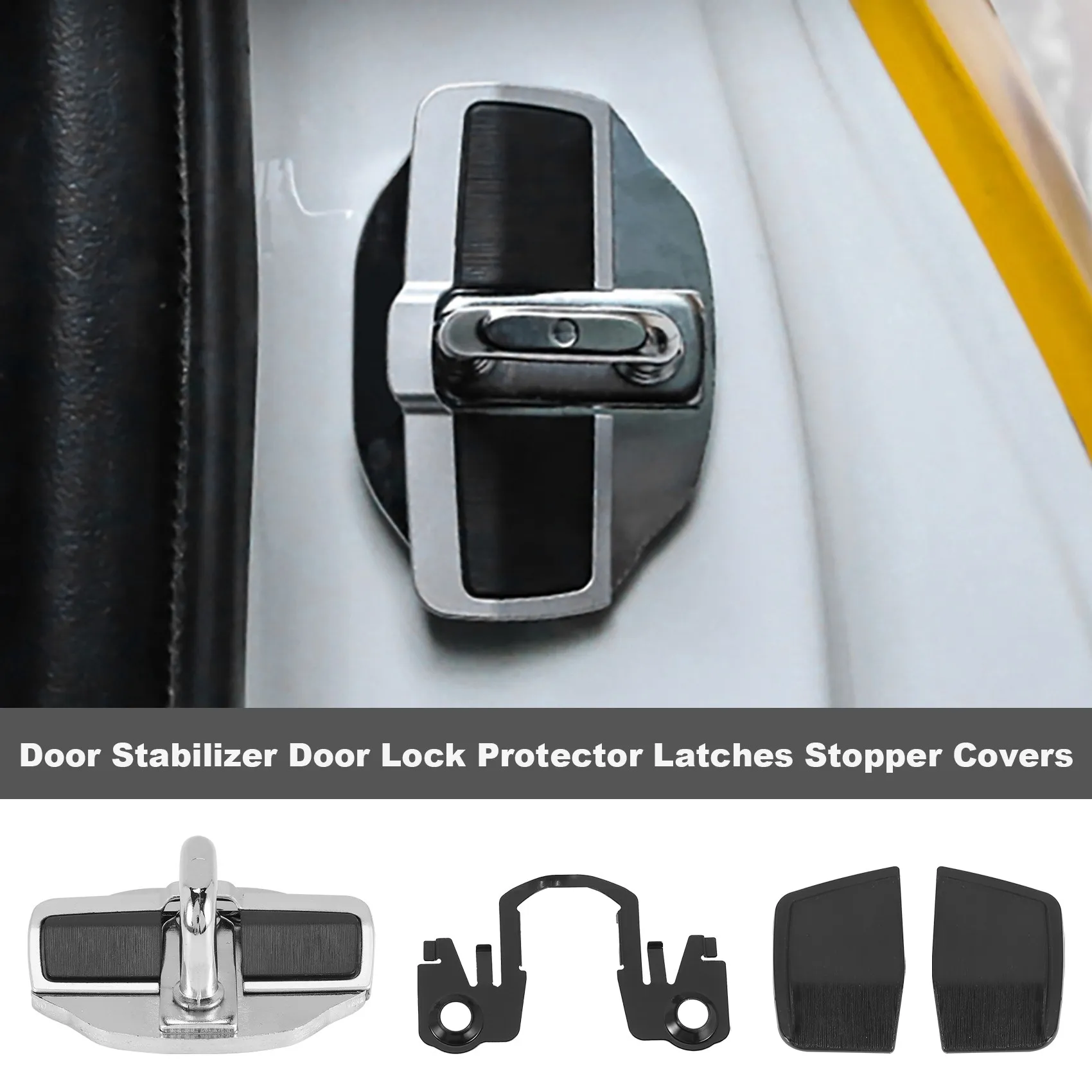 2 Set Door Stabilizer Door Lock Protector Latches Stopper Covers for Honda Accord Civic CRV HRV Odyssey