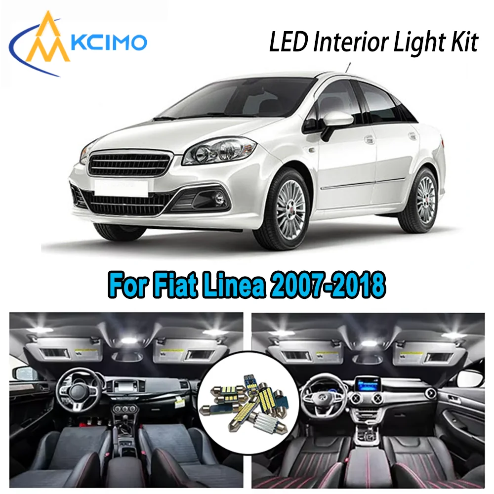 

High-Quality LED Interior Kit for Fiat Linea 2007-2018 2013 2014 2015 2016 Premium Error-Free Dome Map Trunk Automotive Lamps