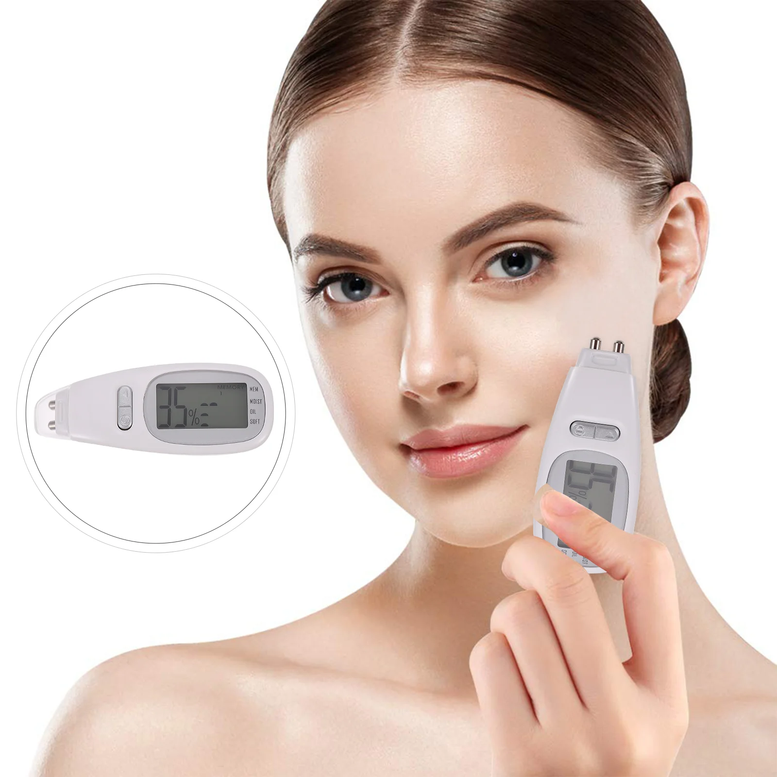 Moisture Tester Analyzer Skin Device Digital Meter Face Analysis Facial Softness Oil