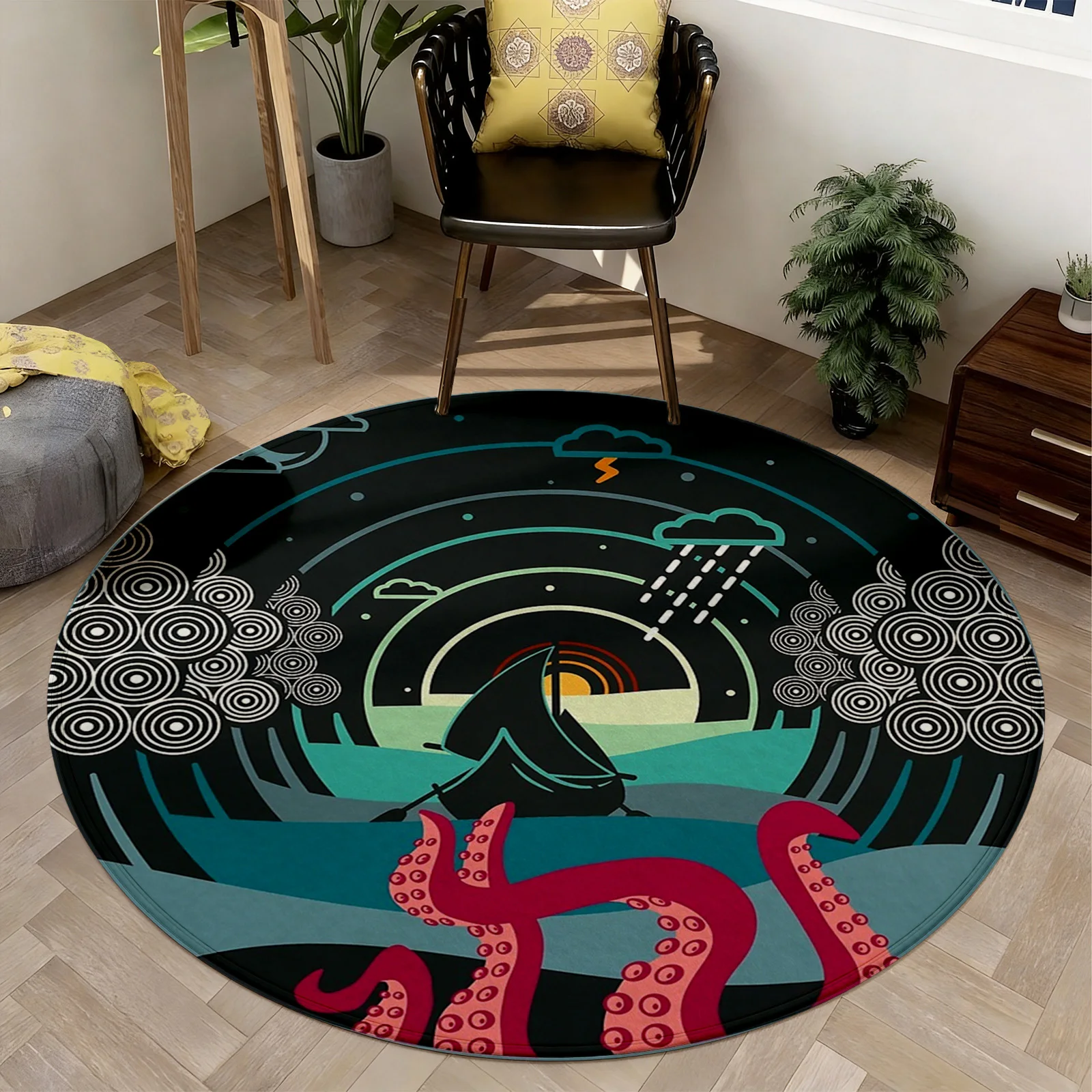 Large Round Coastal Area Rug B - đánh giá và giá Home Bathroom Carpet