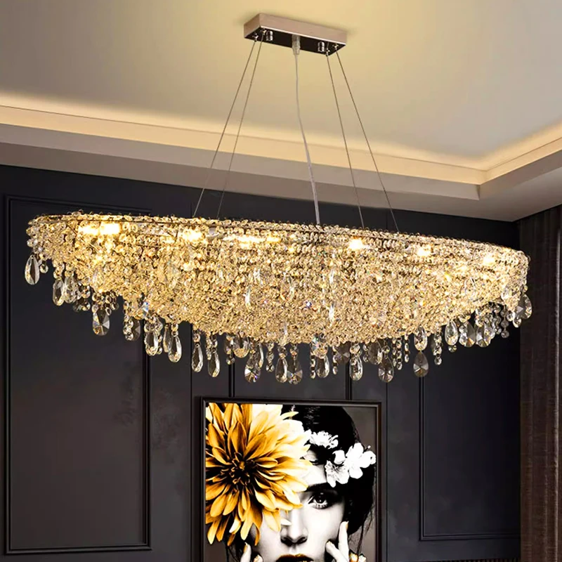 home decorationPendant lights, luxury crystal living room chandelier, bedroom Pendant lamp, ceiling light, indoor lighting