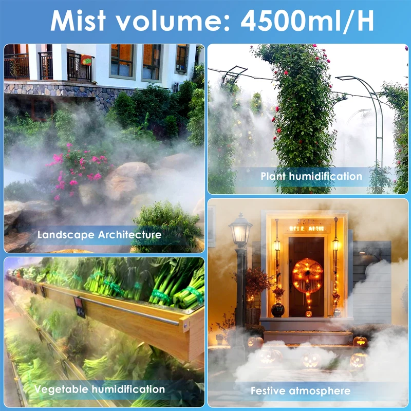DC 45V 6 Head Ultrasonic Atomizer Industrial Mist Maker Fogger 250W Waterproof Power For Greenhouse Humidifier Mist Fog Machine