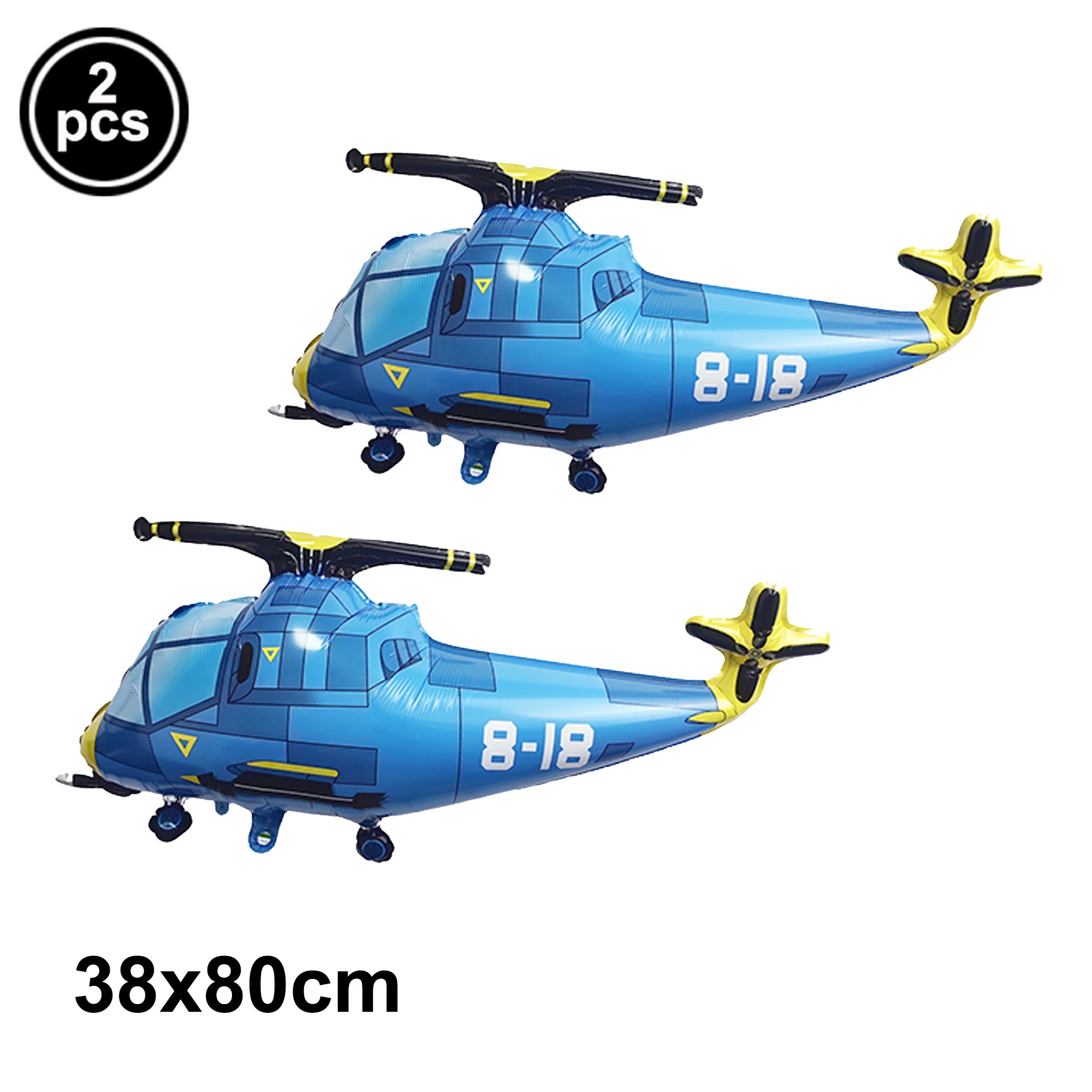 5th Birthday Police Party Blue Car Helicopter Foil Balloons for Boys Baby Shower Police Birthday Party Decoration