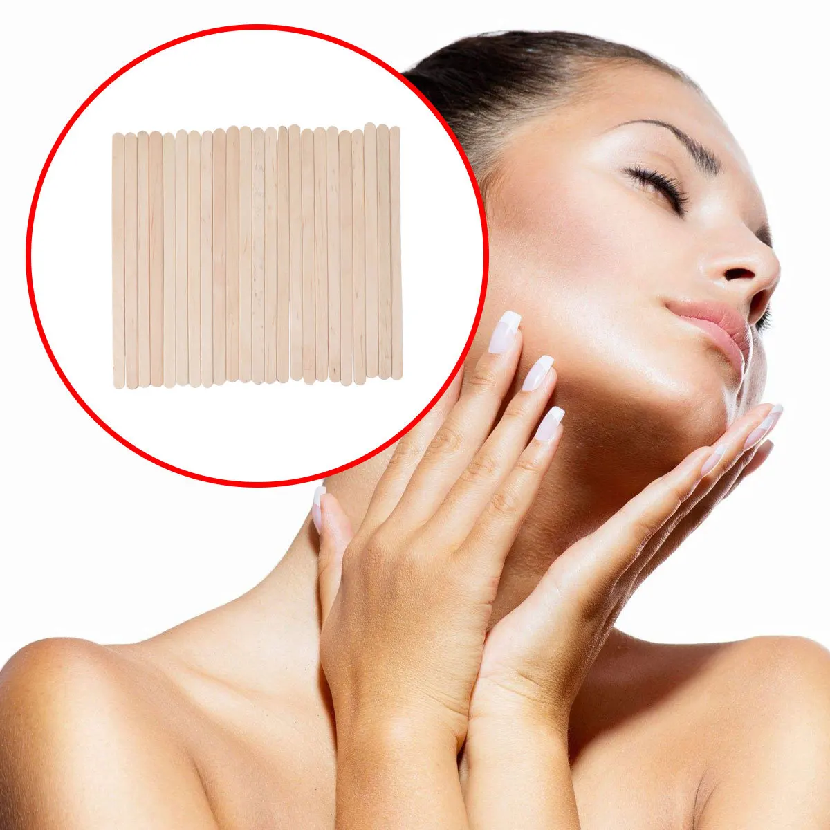 100 قطعة إزالة الشعر الصبح ملاعق خشبية دائمة آمنة المتاح صالون المنزل الشمع عصا مزيل الشعر الشمع مكشطة عديم الرائحة #6