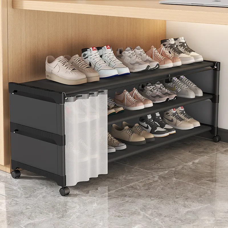 AOLIVIYA Door Entrance Shoe Rack Hallway Cabinet Dorm Narrow Under Bed Locker Bin