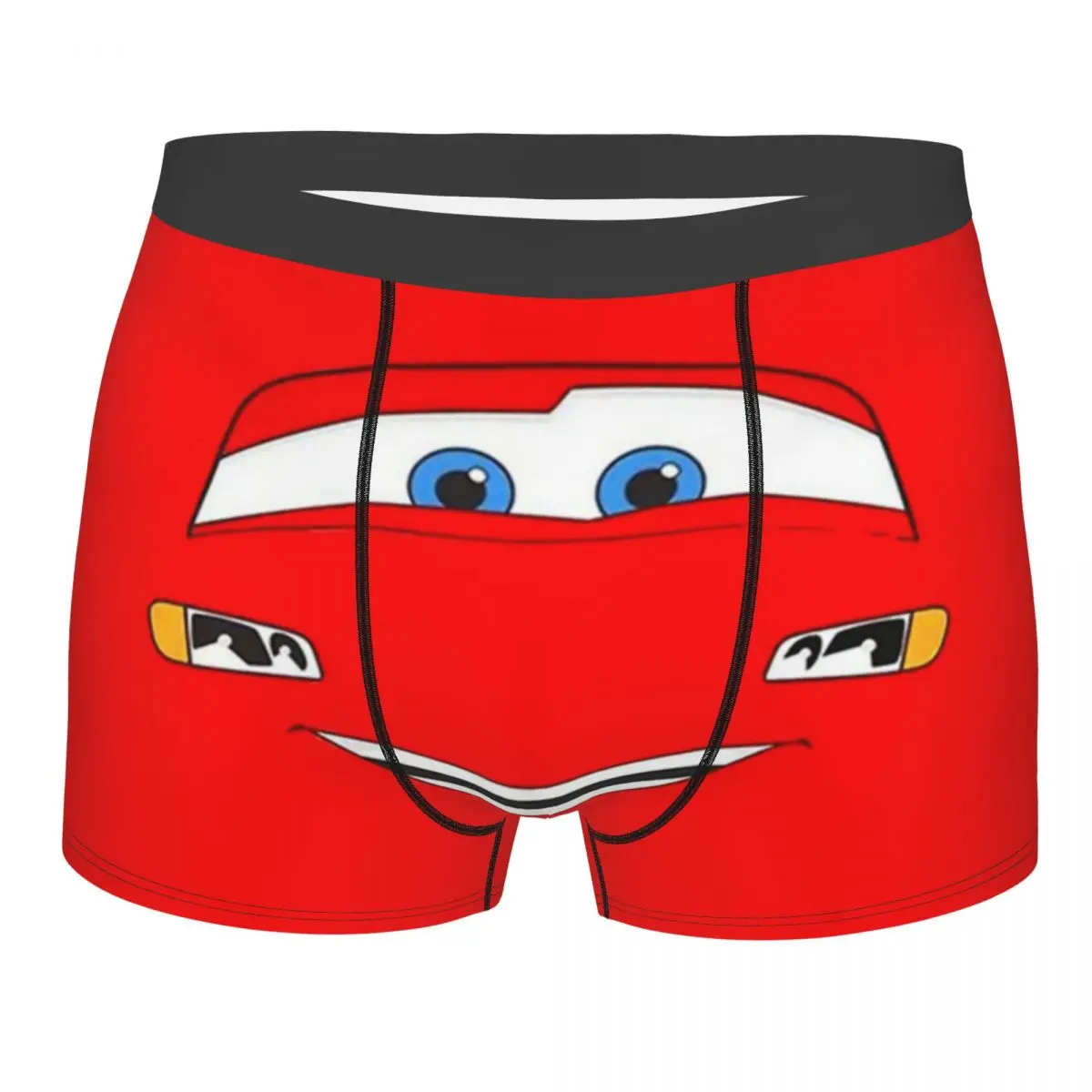 

Оригинальные боксеры Happy Cars Lightning McQueen, мужские шорты с 3D рисунком, мультяшное нижнее белье, трусы дышащее нижнее белье