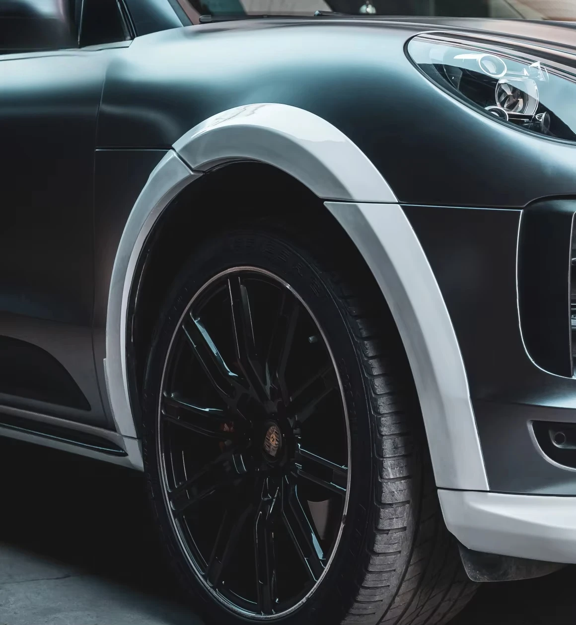 2014-2021 For Macan Wide Style Wheel Arch Car Fender Flares 95B.2 95B.1 PU Material KM Luxury Enhancement New Condition