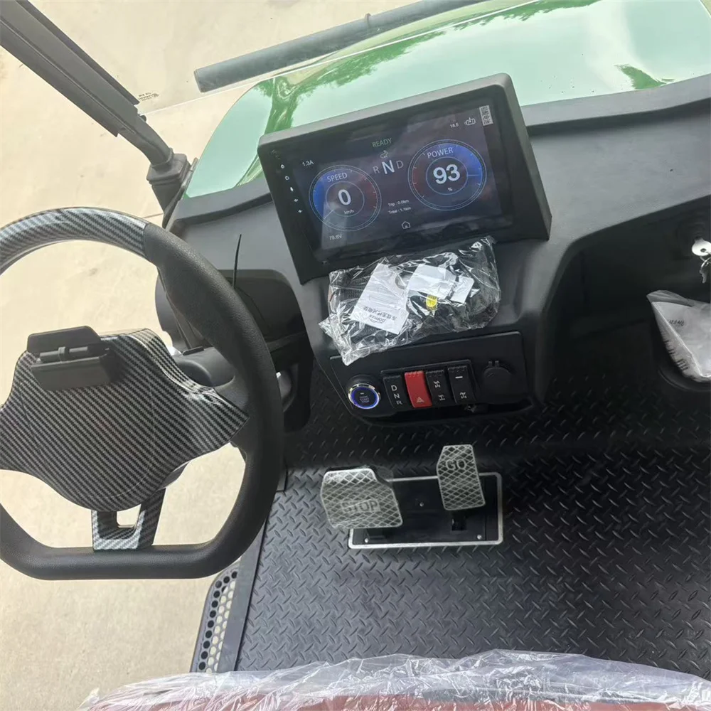 جودة عالية 4 6 مقاعد مع زر واحد بدء التصميم الجديد 4 × 4 4WD 7.5 KW محرك تيار متردد على الطرق الوعرة عربة جولف كهربائية #3