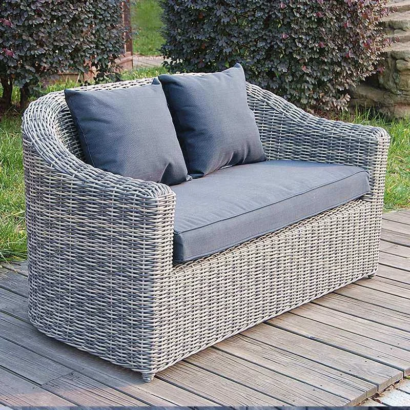 Outdoor Garden Furniture Set Rope Furniture Set Balcony Rattan Chair Nordic Single Sofa Love Seat