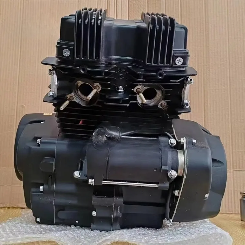 CQHZJ High Quality Motorcycle Engine Parts Piston Engine 200CC Assembly Two-Cylinder Engine