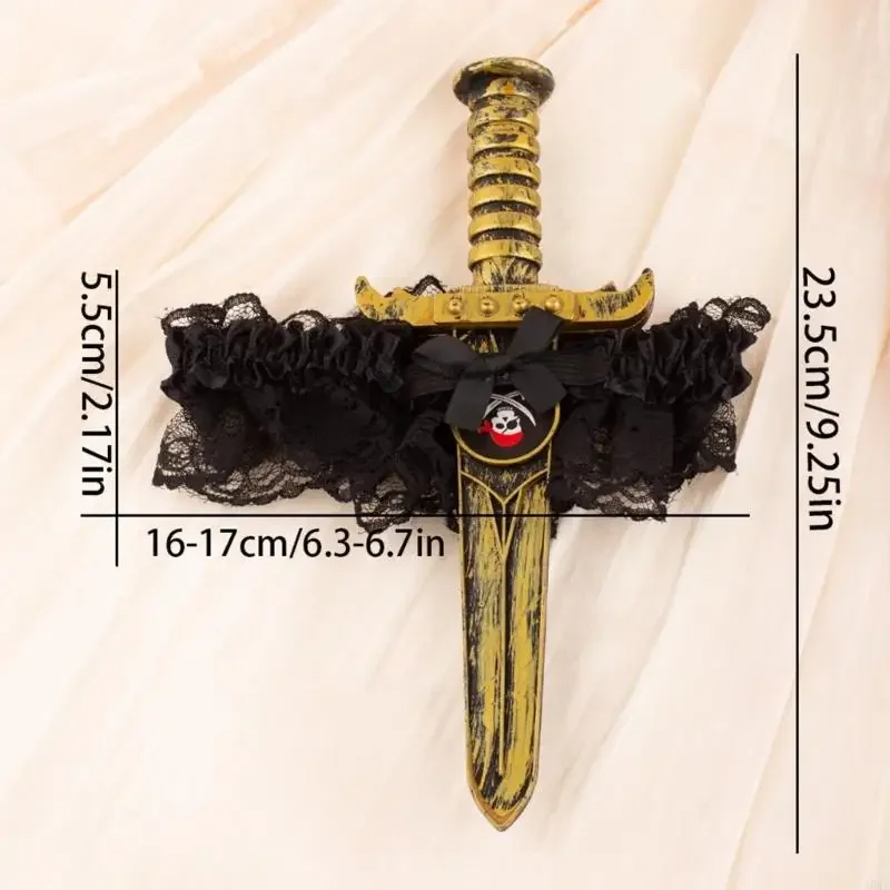 Leve prático rendas perna coberturas halloween cosplay acessório fácil manutenção festa tema outfit realçador