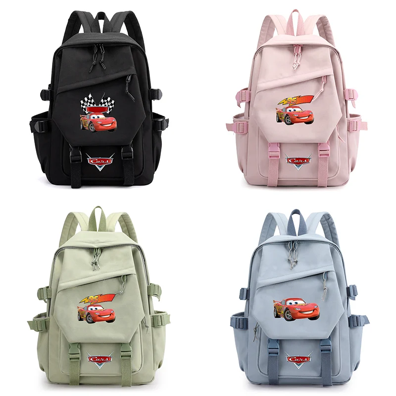 

Disney Pixar Cars Lightning McQueen Girls Kids School Book Bags Women Bagpack Teenagers Travel Backpack Mochila Escolar