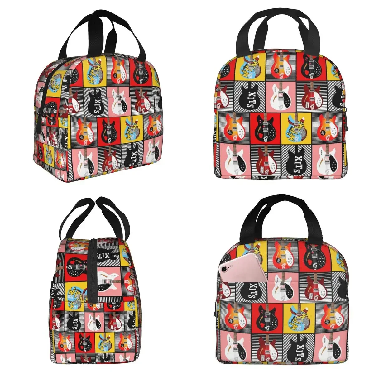 Bolsa térmica para almoço da Paul Weller's Rickenbackers para mulheres, caixa térmica para escritório, caixa térmica portátil para alimentos, recipiente para lancheiras