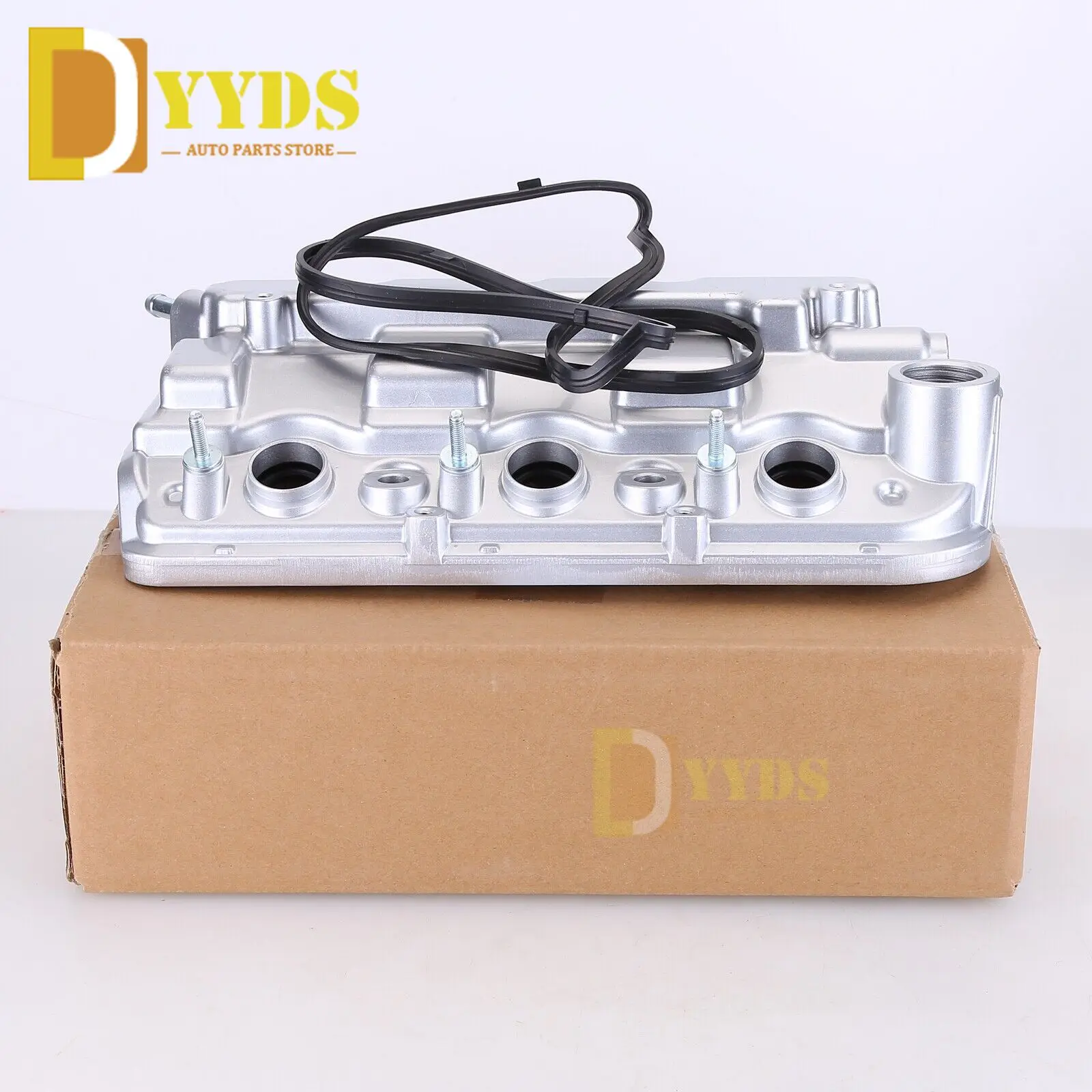 Aluminum Engine Valve Cover w/ Gasket For Honda Accord V6 Odyssey Pilot Acura MDX SOHC 3.7L Rear OEM:12310R70A10 12320R70A00