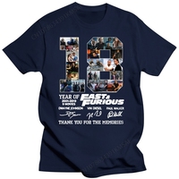 18 Years Of Fast And Furious Anniversary T Shirt Size S-Xl