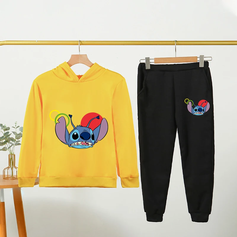 

New Children's Cartoon Print Stitch Kawaii Fashion Comfortable Sweater outdoor Sports Casual Shirt Multi color girl sweatshirt