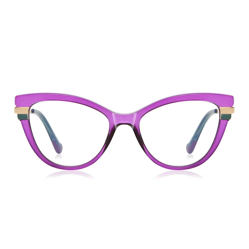 KIZN 캣아이 근시 안경테 고품질 2025 신상 여성용 블루라이트 차단 맞춤 도수 안경 -0.50 ~ -10