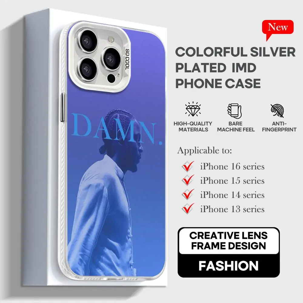 Damn Kendrick Lamar Phone Case White IMD Colorful Phone CaseSilver Suitable for iPhone 16 15 14 13 12 11 XS Pro Max