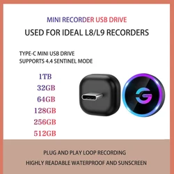 CoolFish LiXiang 3.0 Flash Drive 64G128G256G512G1T Type C Flash Flash Memory Card USB For Lixiang L7/L8/L9 Flash Dash Cam Light