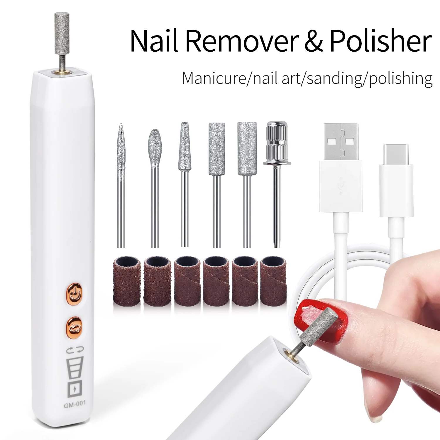 مجموعة مثقاب أظافر احترافية كهربائية محمولة من LULAA لأظافر الجل الأكريليك أداة مانيكير وباديكير لتنعيم وتشكيل التلميع