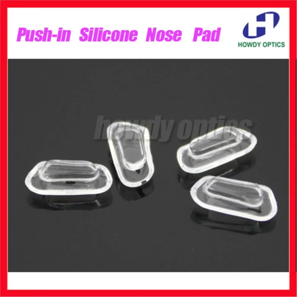 Free Shipping Eyeglasses Push-in  Soft Silicone Nose Pads For Plastic Steel Glasses Nose Pads