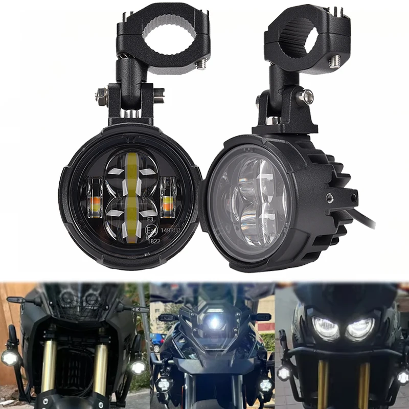 

Светодиодная вспомогательная лампа для мотоцикла BMW R1200GS F800GS ADV Yamaha MT07 MT09 CRF1000L Africa Twin Kawasaki Противотуманные фары Мотолампа