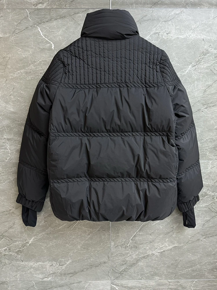 SVORYXIU الشتاء عارضة نمط الوقوف طوق سحابات يندبروف تصميم أسفل سترة المرأة الأزياء الأبيض رشاقته الدافئة أسفل سترة #6