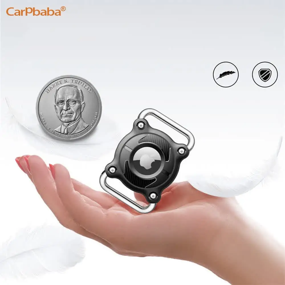 Airtag Dog Collar Holder Waterproof Airtag Case for Dog Collar with Removable Metal Loop Light Weight Fit for Apple Airtags