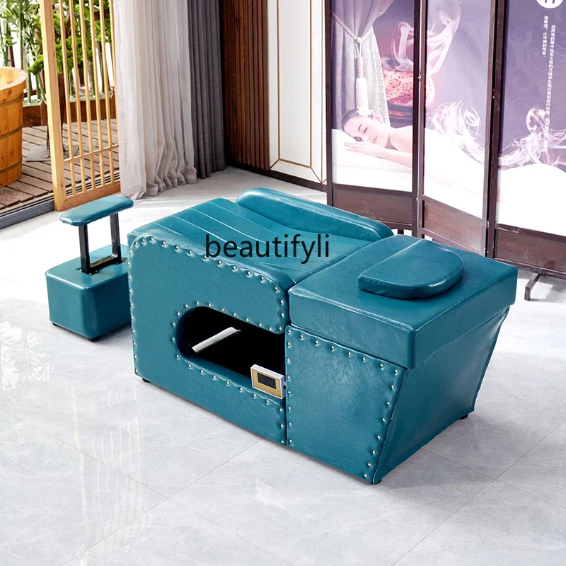 

smt03 Water Circulation Head Therapy Shampoo Chair Hair Saloon Dedicated Leather Waterproof Small Household